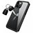 Custodia Silicone Trasparente Specchio Laterale 360 Gradi per Apple iPhone 12 Pro Max Nero