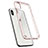 Custodia Silicone Trasparente Specchio Laterale 360 Gradi per Apple iPhone X Rosa