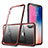 Custodia Silicone Trasparente Specchio Laterale 360 Gradi per Apple iPhone Xs Max Rosso e Nero