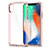 Custodia Silicone Trasparente Specchio Laterale 360 Gradi per Apple iPhone Xs Rosa