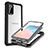Custodia Silicone Trasparente Specchio Laterale 360 Gradi per Samsung Galaxy S20 5G Nero