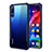 Custodia Silicone Trasparente Specchio Laterale Cover A01 per Huawei Honor Magic 2 Blu