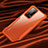 Custodia Silicone Trasparente Specchio Laterale Cover H01 per Huawei P40 Pro+ Plus Arancione