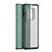 Custodia Silicone Trasparente Specchio Laterale Cover H01 per OnePlus 8 Verde