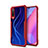 Custodia Silicone Trasparente Specchio Laterale Cover H01 per Xiaomi Mi A3 Rosso