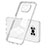 Custodia Silicone Trasparente Specchio Laterale Cover H01P per Xiaomi Poco X3 NFC Bianco