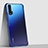 Custodia Silicone Trasparente Specchio Laterale Cover H02 per Huawei Nova 6 Blu