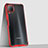 Custodia Silicone Trasparente Specchio Laterale Cover H02 per Huawei Nova 6 SE Rosso