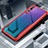 Custodia Silicone Trasparente Specchio Laterale Cover H02 per Huawei P20 Pro Rosso