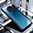 Custodia Silicone Trasparente Specchio Laterale Cover H02 per OnePlus 7T Blu