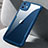 Custodia Silicone Trasparente Specchio Laterale Cover H03 per Apple iPhone 12 Blu