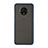 Custodia Silicone Trasparente Specchio Laterale Cover H03 per OnePlus 7T Blu