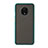 Custodia Silicone Trasparente Specchio Laterale Cover H03 per OnePlus 7T Ciano