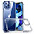 Custodia Silicone Trasparente Specchio Laterale Cover H04 per Apple iPhone 12 Pro Max