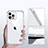 Custodia Silicone Trasparente Specchio Laterale Cover H07 per Apple iPhone 12 Pro