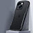 Custodia Silicone Trasparente Specchio Laterale Cover M01 per Apple iPhone 13 Mini Nero