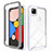 Custodia Silicone Trasparente Specchio Laterale Cover M01 per Google Pixel 4a Bianco