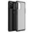 Custodia Silicone Trasparente Specchio Laterale Cover M01 per OnePlus 8T 5G Nero