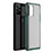 Custodia Silicone Trasparente Specchio Laterale Cover M01 per OnePlus 8T 5G Verde
