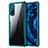 Custodia Silicone Trasparente Specchio Laterale Cover M01 per Oppo Find X2 Pro Blu