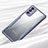 Custodia Silicone Trasparente Specchio Laterale Cover M01 per Samsung Galaxy Note 20 5G Grigio Lavanda
