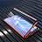 Custodia Silicone Trasparente Specchio Laterale Cover M02 per Oppo A91 Rosso
