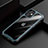 Custodia Silicone Trasparente Specchio Laterale Cover M03 per Apple iPhone 12 Mini Blu