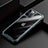 Custodia Silicone Trasparente Specchio Laterale Cover M03 per Apple iPhone 12 Pro Blu