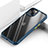 Custodia Silicone Trasparente Specchio Laterale Cover M03 per Apple iPhone 13 Blu