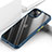 Custodia Silicone Trasparente Specchio Laterale Cover M03 per Apple iPhone 13 Mini Blu