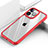 Custodia Silicone Trasparente Specchio Laterale Cover M03 per Apple iPhone 13 Pro Max Rosso