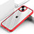 Custodia Silicone Trasparente Specchio Laterale Cover M03 per Apple iPhone 14 Plus Rosso