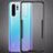 Custodia Silicone Trasparente Specchio Laterale Cover M03 per Huawei P30 Pro