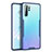 Custodia Silicone Trasparente Specchio Laterale Cover M03 per Huawei P30 Pro Blu