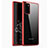 Custodia Silicone Trasparente Specchio Laterale Cover M03 per Samsung Galaxy Note 20 5G Rosso
