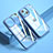 Custodia Silicone Trasparente Specchio Laterale Cover M04 per Apple iPhone 13