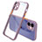 Custodia Silicone Trasparente Specchio Laterale Cover M05 per Apple iPhone 12 Mini Lavanda
