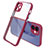 Custodia Silicone Trasparente Specchio Laterale Cover M05 per Apple iPhone 12 Mini Rosso Rosa