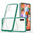 Custodia Silicone Trasparente Specchio Laterale Cover MQ1 per Samsung Galaxy A11 Verde