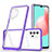 Custodia Silicone Trasparente Specchio Laterale Cover MQ1 per Samsung Galaxy A32 4G Viola