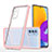 Custodia Silicone Trasparente Specchio Laterale Cover MQ1 per Samsung Galaxy M52 5G Oro Rosa