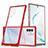 Custodia Silicone Trasparente Specchio Laterale Cover MQ1 per Samsung Galaxy Note 10 Plus 5G Rosso