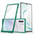 Custodia Silicone Trasparente Specchio Laterale Cover MQ1 per Samsung Galaxy Note 10 Plus 5G Verde