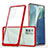 Custodia Silicone Trasparente Specchio Laterale Cover MQ1 per Samsung Galaxy Note 20 5G Rosso