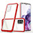 Custodia Silicone Trasparente Specchio Laterale Cover MQ1 per Samsung Galaxy S20 Plus 5G Rosso