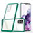 Custodia Silicone Trasparente Specchio Laterale Cover MQ1 per Samsung Galaxy S20 Plus 5G Verde