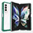 Custodia Silicone Trasparente Specchio Laterale Cover MQ1 per Samsung Galaxy Z Fold4 5G Verde