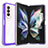 Custodia Silicone Trasparente Specchio Laterale Cover MQ1 per Samsung Galaxy Z Fold4 5G Viola