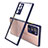 Custodia Silicone Trasparente Specchio Laterale Cover N02 per Samsung Galaxy Note 20 Ultra 5G Blu Notte