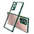 Custodia Silicone Trasparente Specchio Laterale Cover N02 per Samsung Galaxy Note 20 Ultra 5G Verde Notte